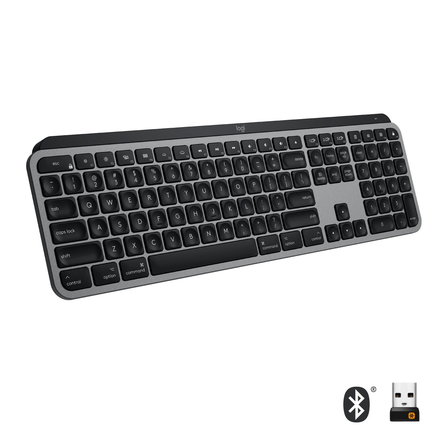 Keys f/ Mac toetsenbord RF-draadloos + QWERTY US International Grijs - Smart &